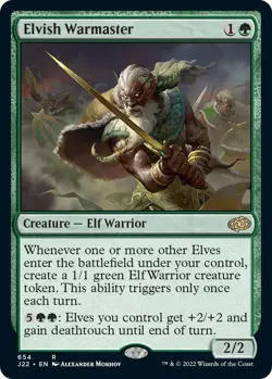 Elvish Warmaster MTG NM Jumpstart 2022 (J22) - Image 1
