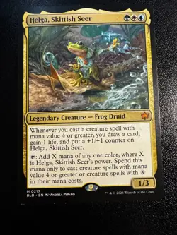 Helga, Skittish Seer Bloomburrow Regular LP MTG - Image 1