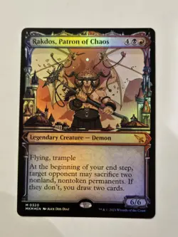 MTG Rakdos, Patron of Chaos Showcase Foil #320 Murders at Karlov Manor Near Mint - Image 1