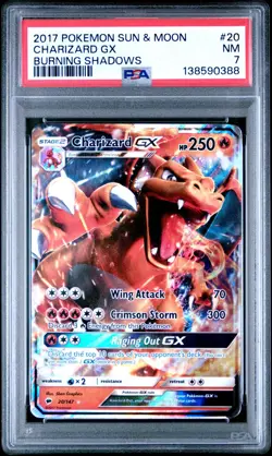 PSA 7 Charizard GX 20/147 Pokemon Burning Shadows Ultra Holo Rare TCG NM - Image 1