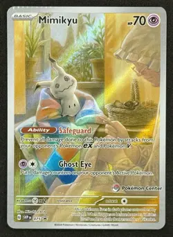 Mimikyu SVP 075 Pokemon Center Promo Crimp Error Scarlet & Violet Fast Ship - Image 1
