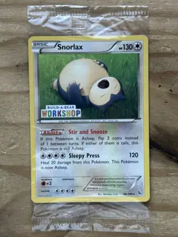 2014 Pokemon Build A Bear Workshop Snorlax Sealed Promo 80/106 - Image 1