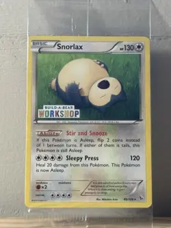 2014 Pokemon Build A Bear Workshop Snorlax Sealed Promo 80/106 - Image 2