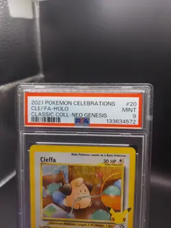 PSA 9 Pokemon Celebrations Cleffa Holo #20 Classic Collection Neo Genesis - Image 2