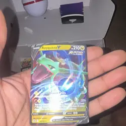 Pokemon Rayquaza V Rapid Strike Ultra Rare Holo 210 HP 109/159 Evolving Skies - Image 1
