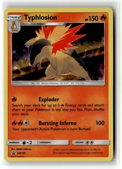 Typhlosion ⭐ SM185 Holo Promo SM Black Star Promos 2017 Pokemon NM - Image 1
