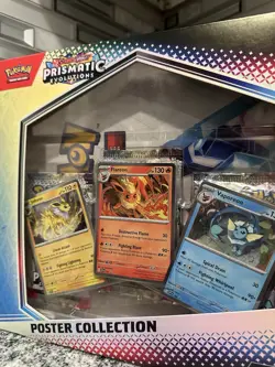 Pokemon TCG Scarlet & Violet Prismatic Evolutions Poster Collection Box - Image 1