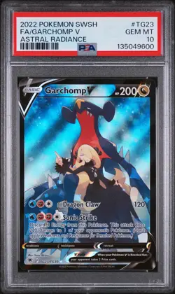 2022 POKEMON SWORD & SHIELD ASTRAL RADIANCE #TG23 FULL ART/GARCHOMP V PSA 10 - Image 1