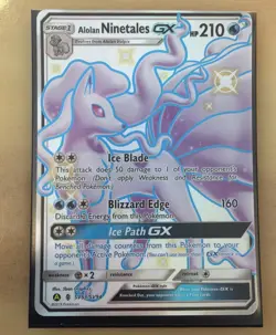 Pokemon Alolan Ninetales GX TCG Full Art SV53/SV94 NM Hidden Fates Shiny Vault - Image 1
