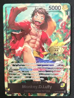 Monkey.D.Luffy )2nd Anniversary Tournament) ST13-003 One Piece Promo Cards Foil - Image 1