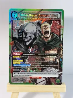 Union Arena TCG Reiner Braun (Armored Titan) UE10BT/AOT-1-061 SR NM - Image 1