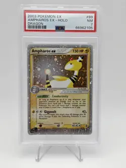 Pokemon TCG Ampharos ex EX Holo Rare PSA 7 89/97 Dragon 2003 Card Stock - Image 1