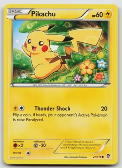 Pokemon Card Pikachu Common XY - Furious Fists 27/111 - Image 1