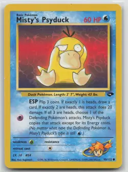 Pokemon Card Misty's Psyduck Common Gym Challenge 090/132 - Image 1