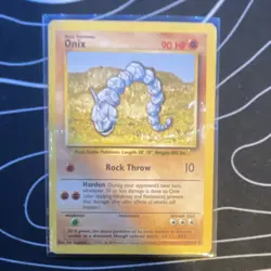Pokemon Onix Base Set 1995 90 HP Common Trading Card 56/102 English - Image 1