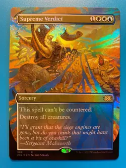 MTG 1x FOIL BORDERLESS Supreme Verdict # 388 Double Masters 2022 Magic the x1 NM - Image 1