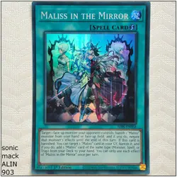 Maliss in the Mirror - ALIN-EN064 - Super Rare 1st Edition Yugioh - Image 1