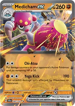 Medicham EX #80/142 SV Stellar Crown 2024 Double Rare Pokemon TCG Card - Image 1