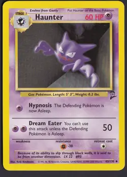 HAUNTER - 43/130 - Base Set 2 - Pokemon Card TCG Vintage 2000 - LP - Image 1