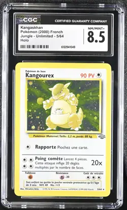 CGC 8.5 FRENCH Kangaskhan 2000 Jungle 5/64 Holo Pokemon Card - Image 1