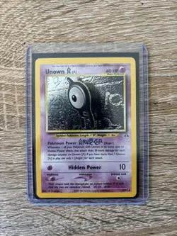 Unown [A] 14/75 Neo Discovery Holo Pokemon Card LP - Image 1