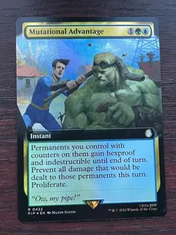 FOIL BORDERLESS MUTATIONAL ADVANTAGE - Fallout - MTG 0422 - Image 1