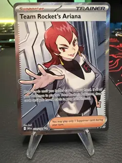 Pokemon TCG Destined Rivals Team Rockets Ariana Full Art Card 224/182 - Image 1
