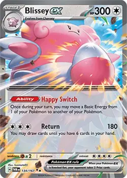 Blissey ex Pokemon Trading Card Near Mint English Holo TWM 134/1 - Image 1