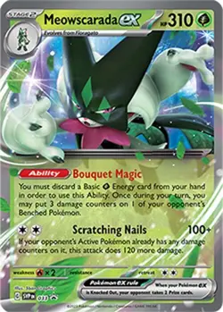 Meowscarada ex Pokemon Trading Card Near Mint English Holo SVP PROMO 033 - Image 1
