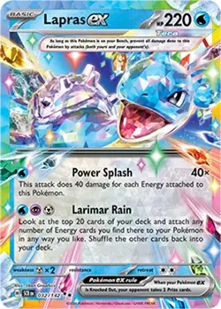 Lapras ex Stellar Crown 032/142 Pokemon Trading Card Near Mint English Holo - Image 1
