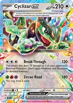 Cyclizar ex Surging Sparks 159 Pokemon Trading Card Near Mint English Holo - Image 1