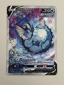 Pokemon TCG Vaporeon V Black Star Promo SWSH181 Near Mint - Image 1