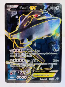 2016 XY Steam Siege Steelix EX 108/114 Full Art Ultra Rare Pokemon TCG - Image 2