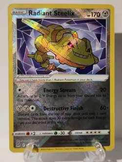 Pokemon TCG Radiant Steelix 124/196 Ultra Rare Lost Origin - Image 1