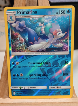 Primarina 41/149 Rare Reverse Holo SM Sun Moon Base Pokemon - Image 1
