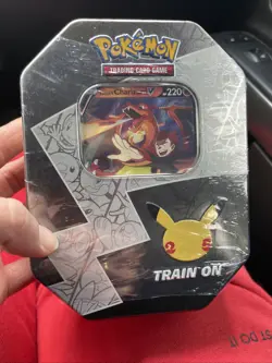 Pokemon TCG 25th Anniversary Tin - Lance's Charizard V - New Sealed Celebrations - Image 1