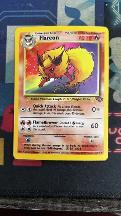 Flareon 3/64 Pokemon Jungle Holo (Unlimited) MP - Image 1