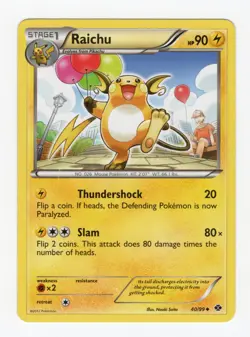 2012 POKEMON RAICHU 40/99 & PIKACHU 39/99 -2 EVOLUTION SET NEXT DESTINIES-NM/M - Image 4