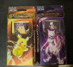 Set of 2 Pokemon XY Evolutions Theme Deck MEWTWO/ PIKACHU -Factory Sealed- - Image 1