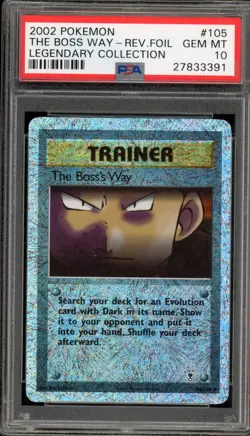Pokemon The Boss's Way Legendary Coll. Reverse Holo #105 PSA 10 Gem Mint - Image 1