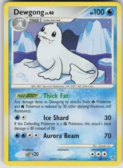 Pokemon TCG Dewgong Rare Supreme Victors 24 - Image 1
