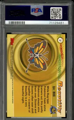 2003 Pokemon - Beautifly #18 - Advanced - Topps PSA 10 Gem Mint - Pop 3 - Image 2