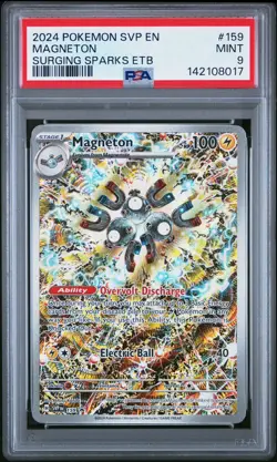 2024 POKEMON SVP EN-SV BLACK STAR PROMO #159 MAGNETON PSA 9 - Image 1