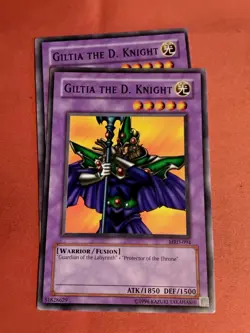 Yu-Gi-Oh! Giltia The D. Knight (x2) MRD-094 Unlimited Edition - Unplayed Mint+ - Image 1