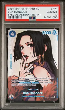 2023 ONE PIECE OP04-KINGDOMS OF INTRIGUE #078 BOA HANCOCK PSA 10 - Image 1