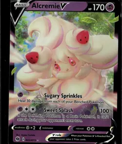Alcremie V Ultra Rare Champion's Path 22/73P sychic Holo Pokemon Card TCG - Image 1