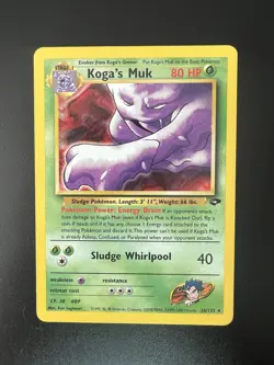Koga's Muk 26/132 - Pokemon Gym Challenge Unlimited Rare Card WOTC - LP - Image 1