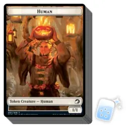 10 pcs HUMAN TOKEN (1/19) Innistrad: Midnight Hunt MID Magic MTG MINT CARD - Image 1