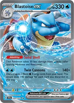 Blastoise ex Pokemon Trading Card Near Mint English Holo - Image 1