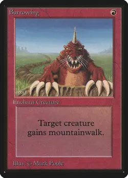 MTG Burrowing Beta Magic the Gathering - Image 1
